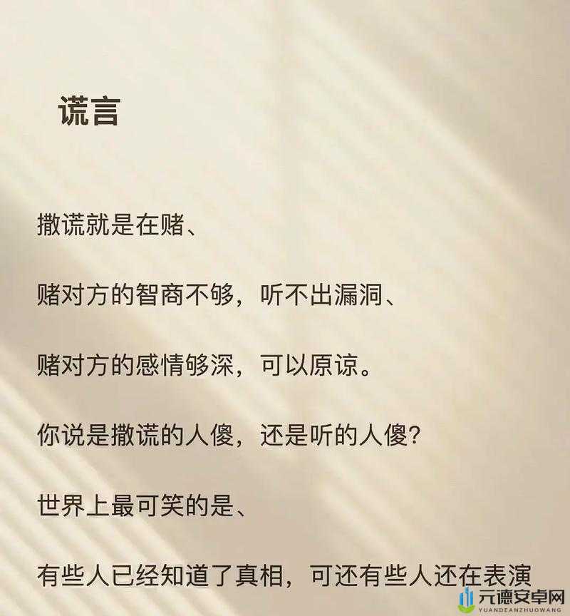 夫妻间欺骗屡禁不止：一次又一次的谎言